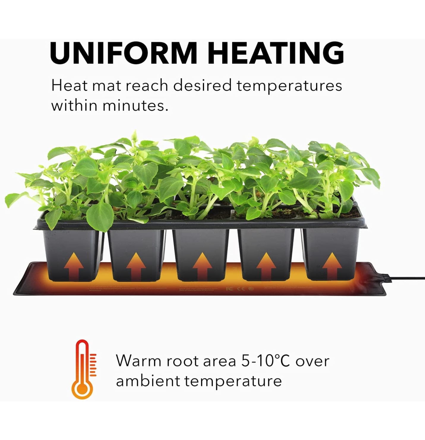 Seedling Heat Mat 10X20`` 2 Pack for seed germination propagation