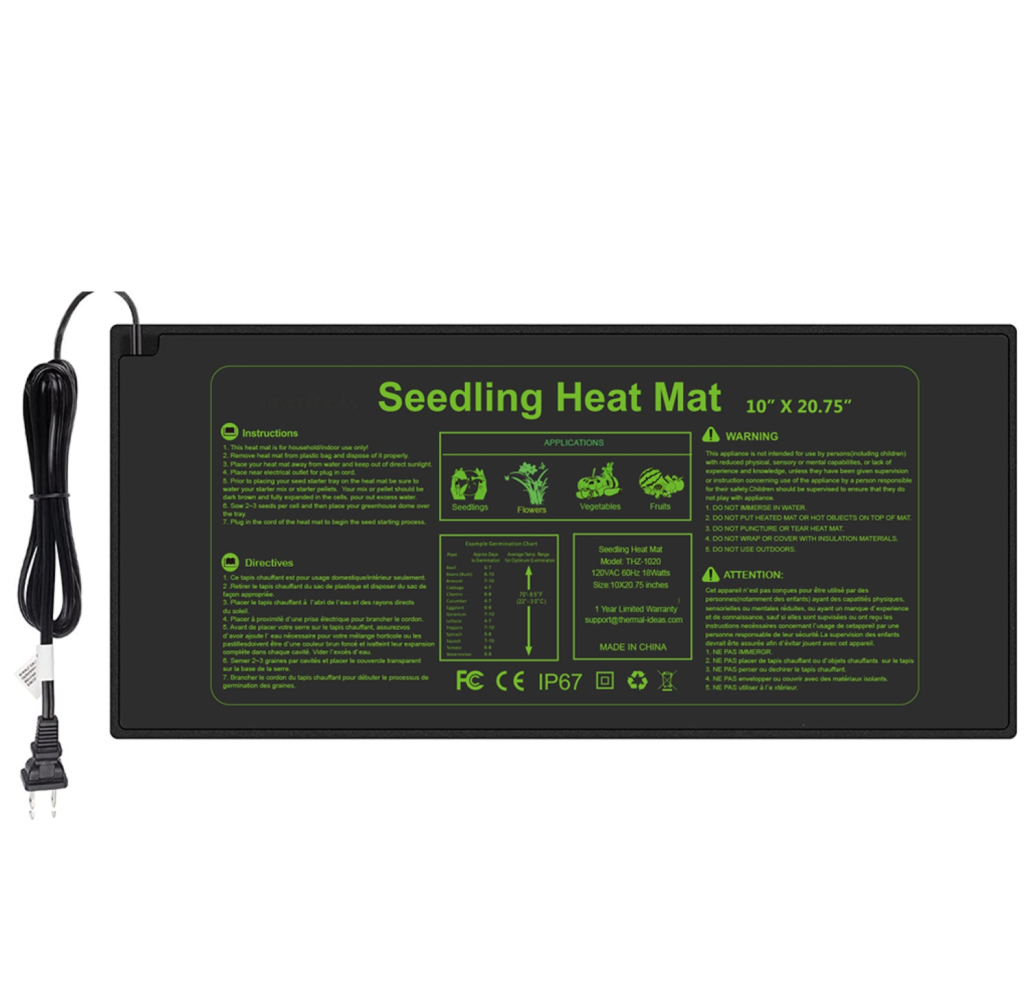 plant heating pad seedling heat mat for seed germination propagation plant fast growing