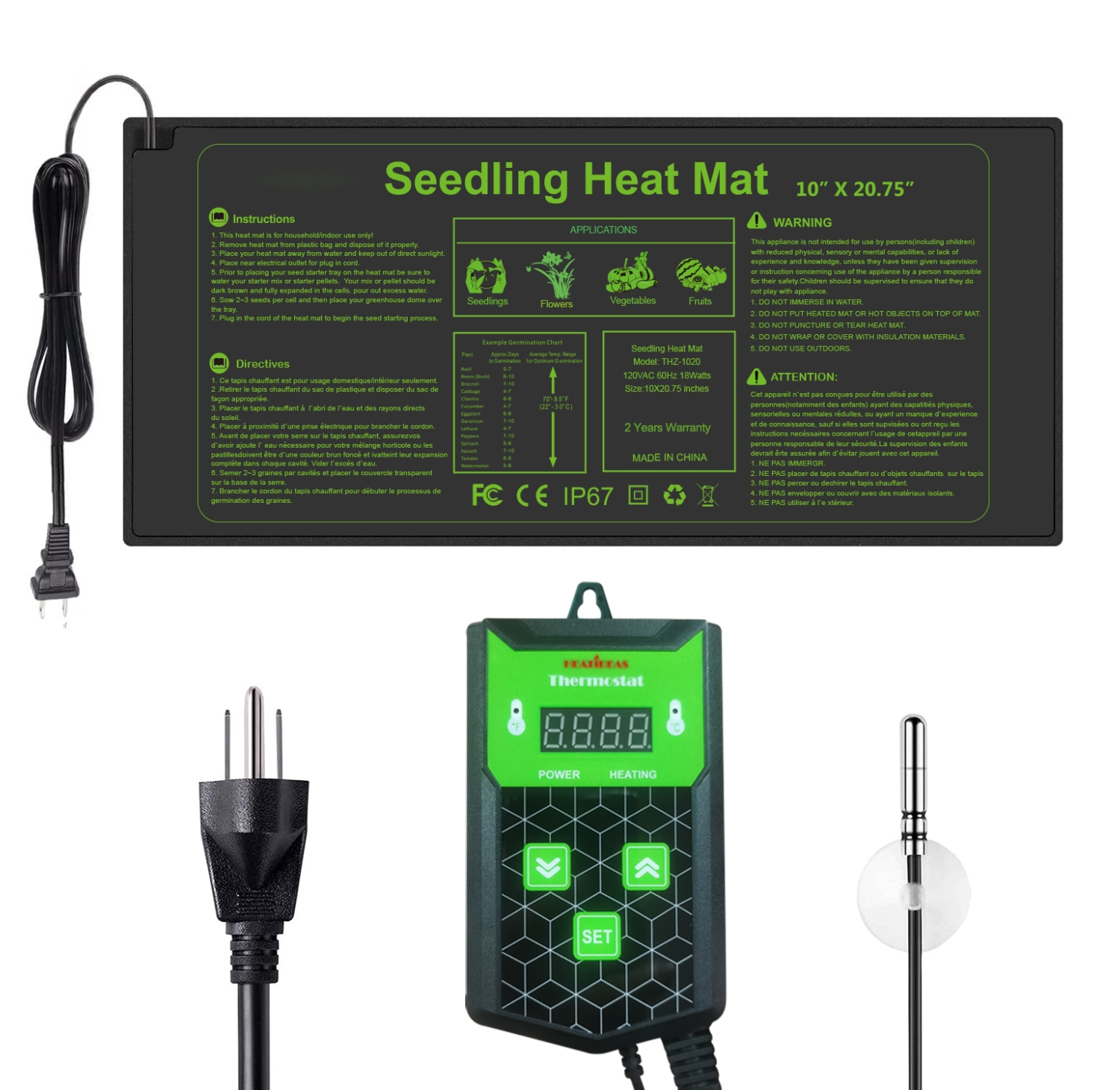 plant heating pad seedling heat mat for seed germination propagation