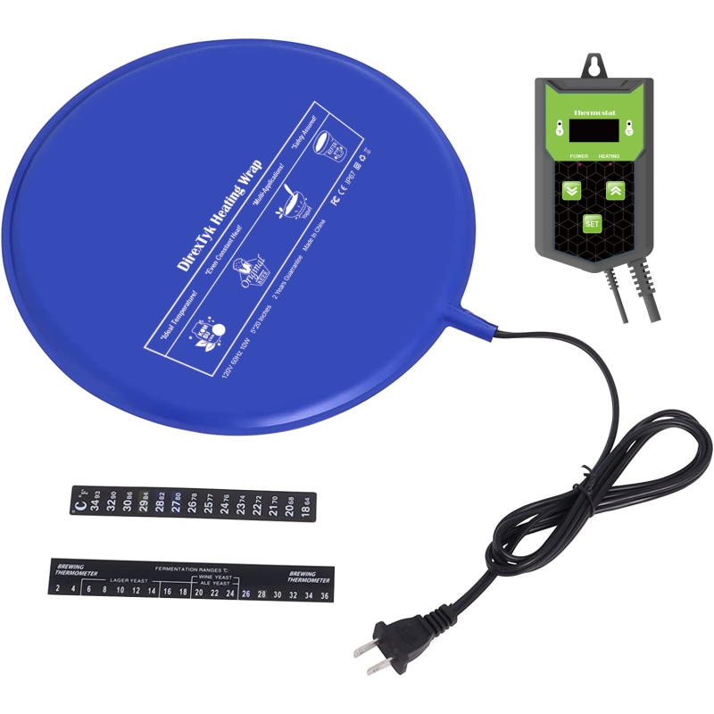 Under Keg Home Beer Brewing Heat Pad with Thermostat
